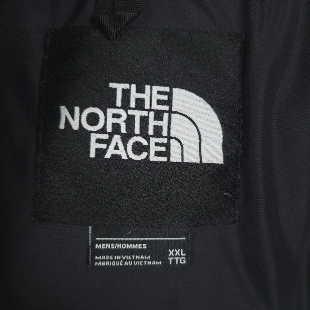The North Face Nuptse Vest Mens 2XL Black 700 Down Puffer Hooded NF0A3JQQ